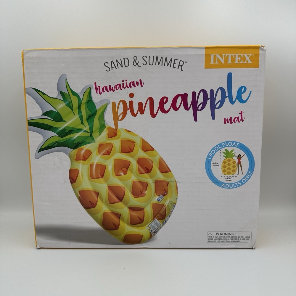 Intex Giant Pineapple‎ Inflatable Swimming Pool Float Mat 83" x 49"